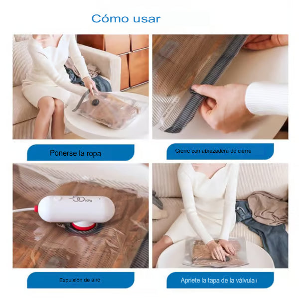 Bolsas de almacenamiento al vacío con bomba eléctrica USB