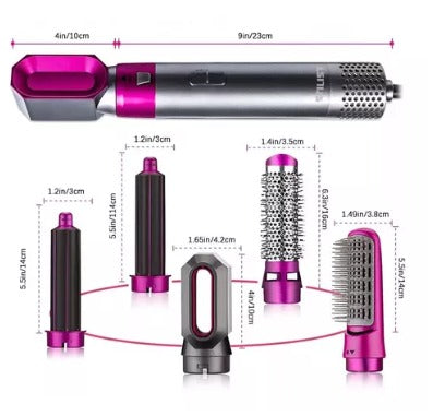 Cepillo Secador de Cabello 5 en 1 - Peina, Seca, Riza y Moldea con Estilo