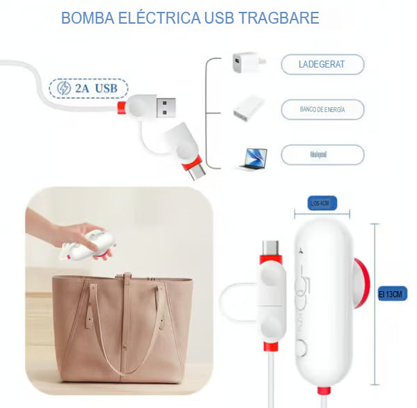 Bolsas de almacenamiento al vacío con bomba eléctrica USB