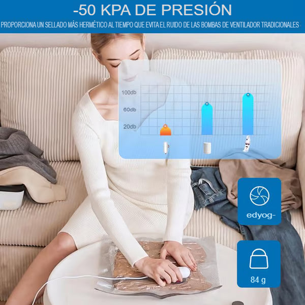 Bolsas de almacenamiento al vacío con bomba eléctrica USB